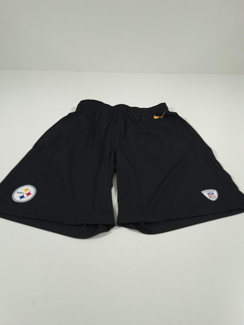 Pittsburgh Steelers Shorts Mens Medium Black NFL Football Nike Dri Fit Training